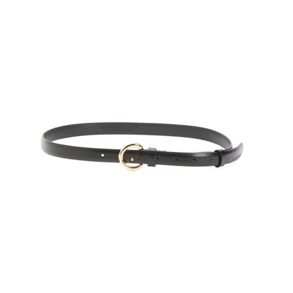 BLACK SUEDE STUDIO Black Leather Cora Belt